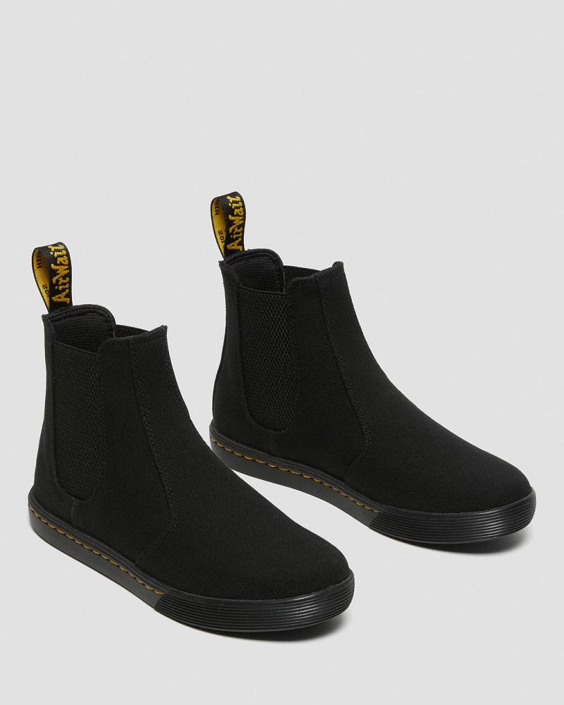 Dr Martens Makela Canvas Vrijetijds Enkellaars Dames Zwart | NL 700GSO